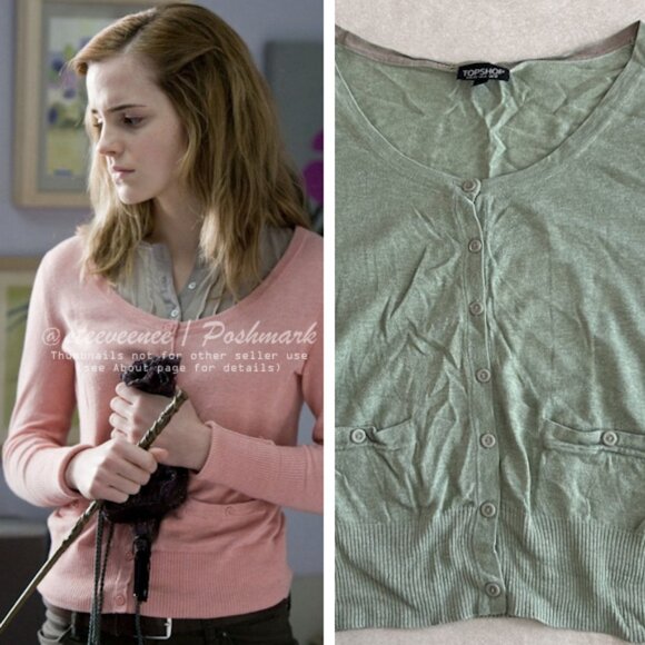 Topshop Knitted Scoop Neck Cardigan ALT ASO Hermione Granger - Picture 1 of 8
